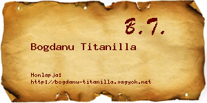 Bogdanu Titanilla névjegykártya